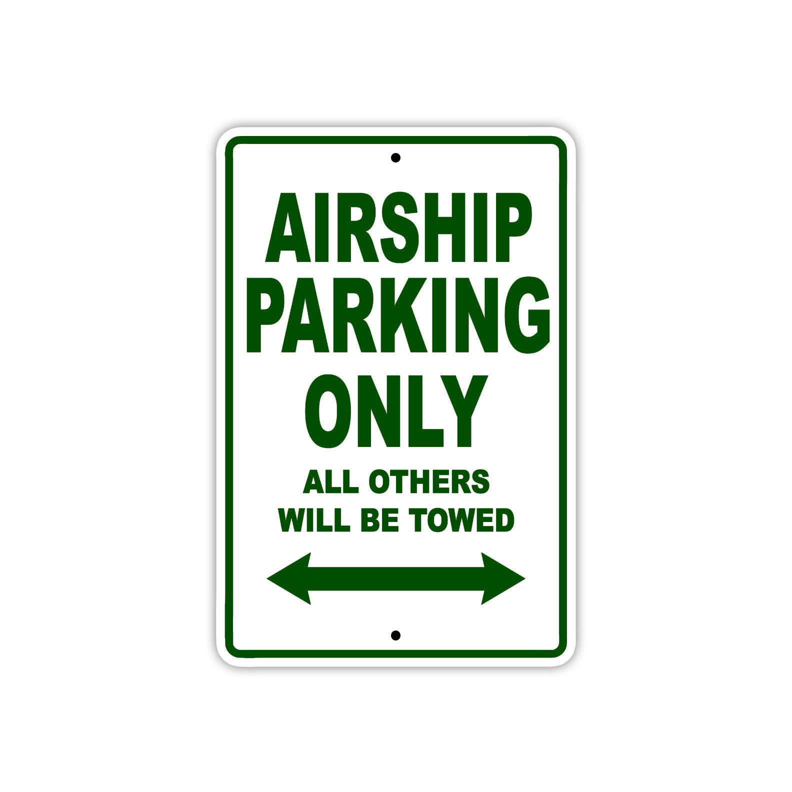 Airship Parking Only All Others Will Be Towed Sea Ocean Beach Lake Boat Aluminum Metal Sign Plate