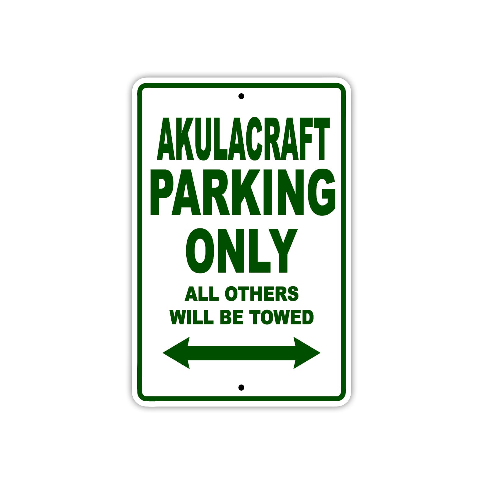 Akulacraft Parking Only All Others Will Be Towed Sea Ocean Beach Lake Boat Aluminum Metal Sign Plate