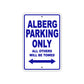 Alberg Parking Only All Others Will Be Towed Sea Ocean Beach Lake Boat Aluminum Metal Sign Plate