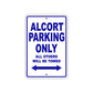 Alcort Parking Only All Others Will Be Towed Sea Ocean Beach Lake Boat Aluminum Metal Sign Plate