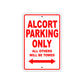 Alcort Parking Only All Others Will Be Towed Sea Ocean Beach Lake Boat Aluminum Metal Sign Plate