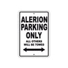Alerion Parking Only All Others Will Be Towed Sea Ocean Beach Lake Boat Aluminum Metal Sign Plate
