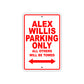 Alex Willis Parking Only All Others Will Be Towed Sea Ocean Beach Lake Boat Aluminum Metal Sign Plate