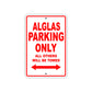 Alglas Parking Only All Others Will Be Towed Sea Ocean Beach Lake Boat Aluminum Metal Sign Plate