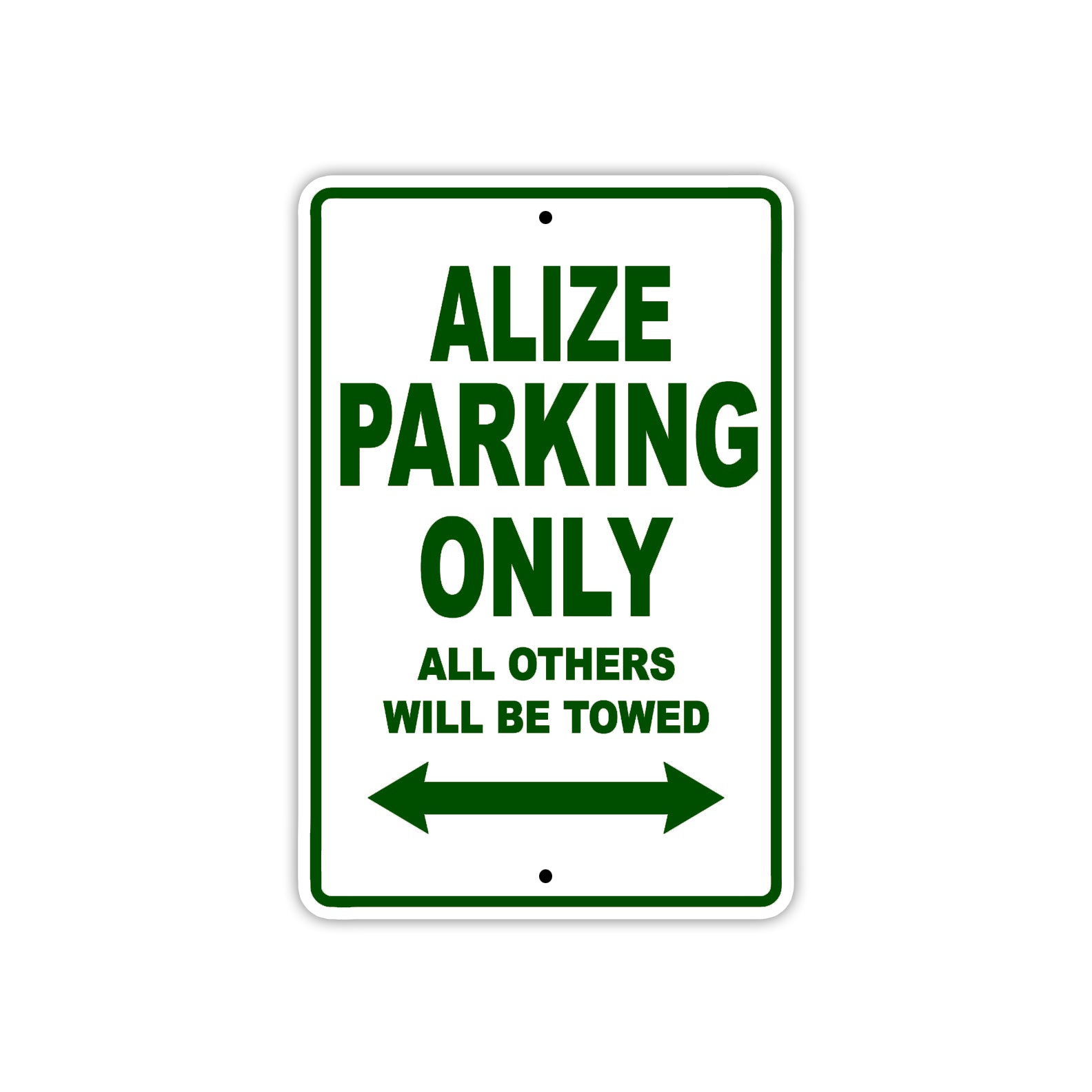 Alize Parking Only All Others Will Be Towed Sea Ocean Beach Lake Boat Aluminum Metal Sign Plate