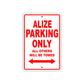 Alize Parking Only All Others Will Be Towed Sea Ocean Beach Lake Boat Aluminum Metal Sign Plate