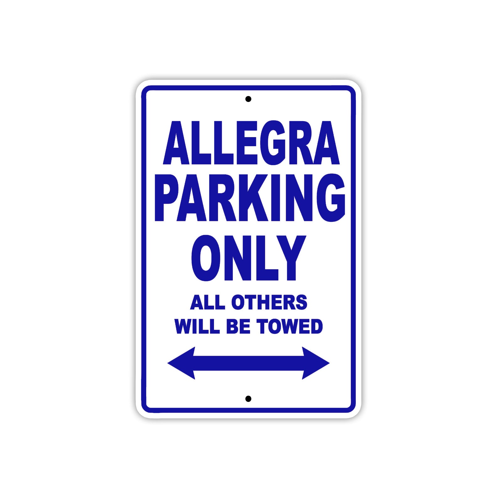 Allegra Parking Only All Others Will Be Towed Sea Ocean Beach Lake Boat Aluminum Metal Sign Plate