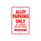 Alloy Parking Only All Others Will Be Towed Sea Ocean Beach Lake Boat Aluminum Metal Sign Plate