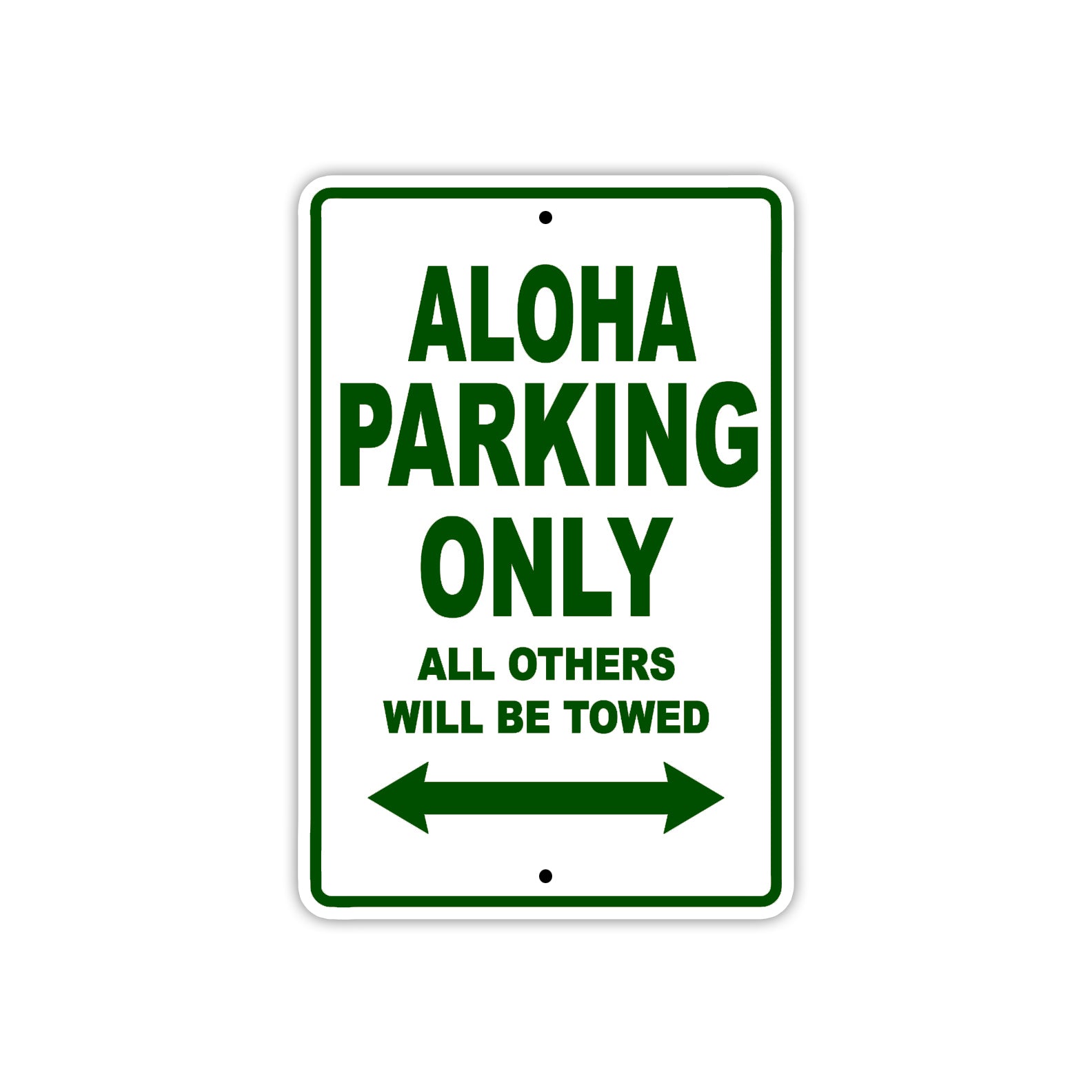 Aloha Parking Only All Others Will Be Towed Sea Ocean Beach Lake Boat Aluminum Metal Sign Plate
