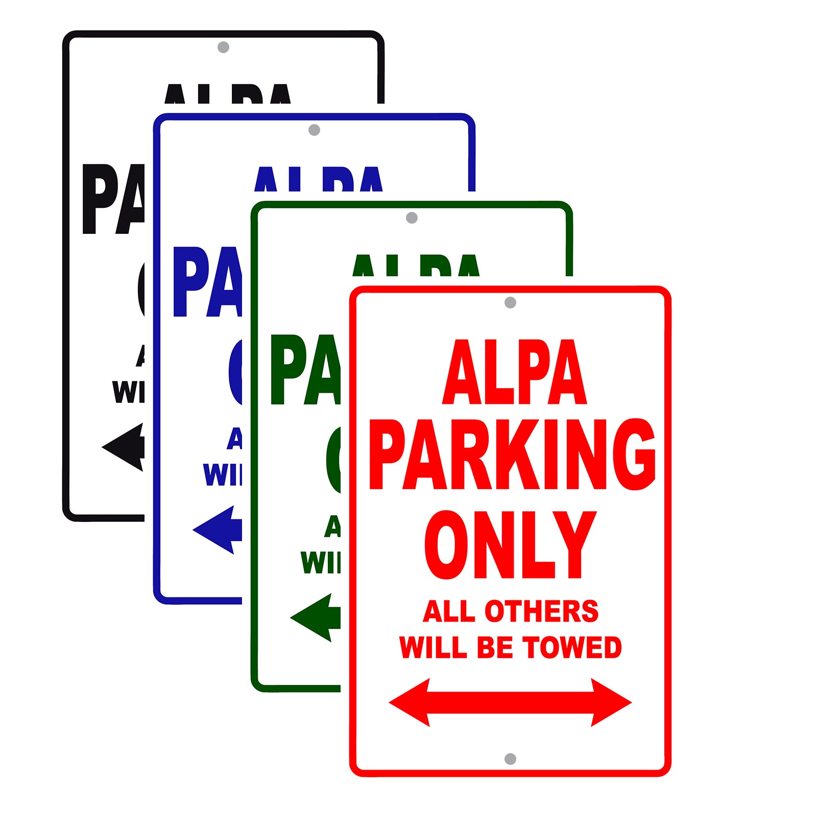 Alpa Parking Only All Others Will Be Towed Sea Ocean Beach Lake Boat Aluminum Metal Sign Plate