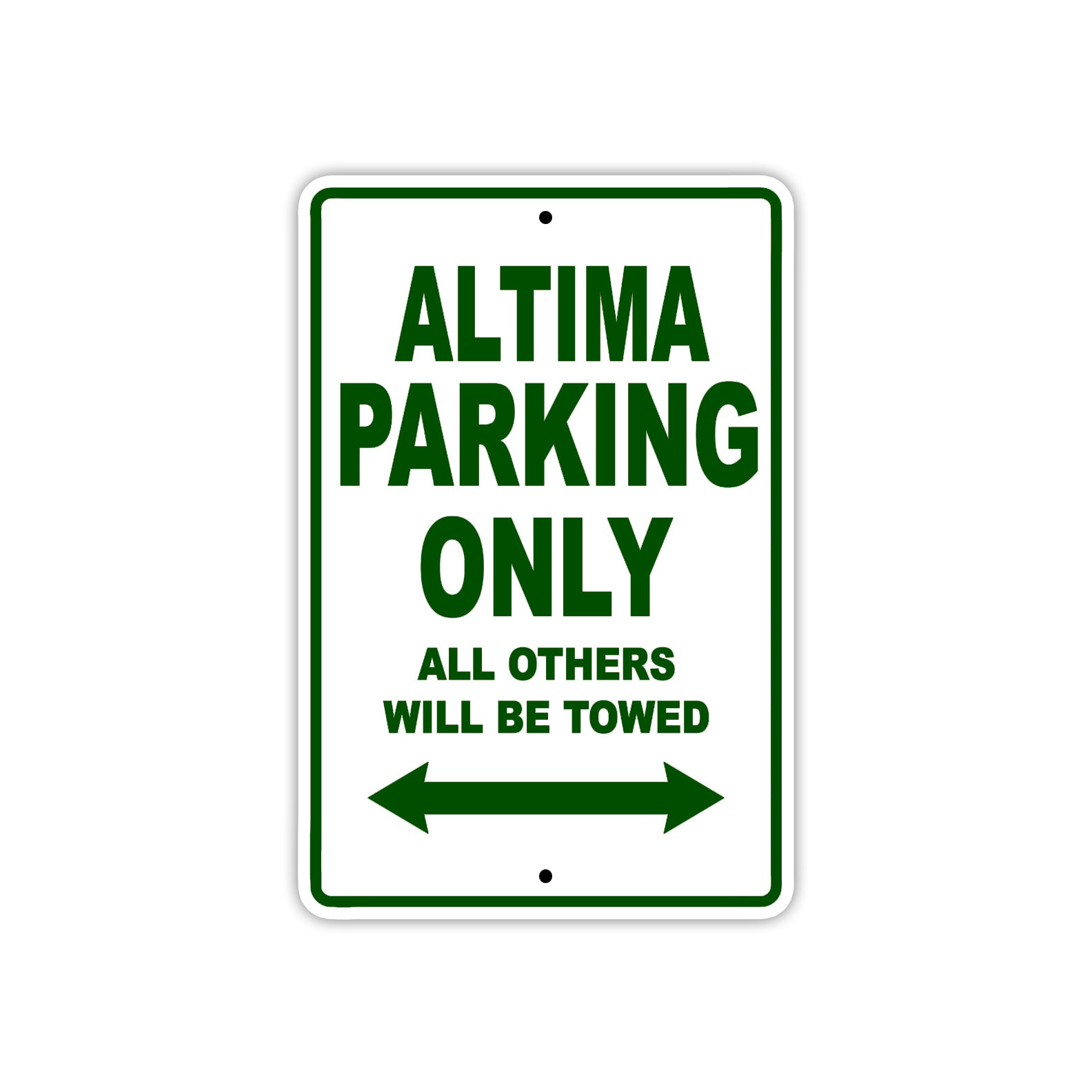 Altima Parking Only All Others Will Be Towed Sea Ocean Beach Lake Boat Aluminum Metal Sign Plate