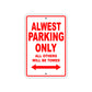 Alwest Parking Only All Others Will Be Towed Sea Ocean Beach Lake Boat Aluminum Metal Sign Plate