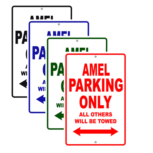 Amel Parking Only All Others Will Be Towed Sea Ocean Beach Lake Boat Aluminum Metal Sign Plate