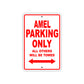 Amel Parking Only All Others Will Be Towed Sea Ocean Beach Lake Boat Aluminum Metal Sign Plate