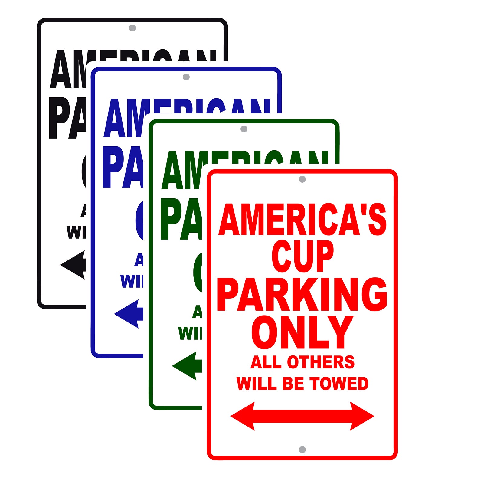 American Parking Only All Others Will Be Towed Sea Ocean Beach Lake Boat Aluminum Metal Sign Plate