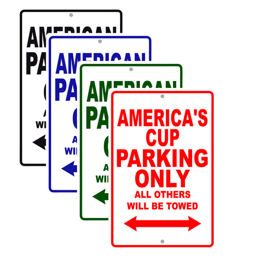 American Parking Only All Others Will Be Towed Sea Ocean Beach Lake Boat Aluminum Metal Sign Plate