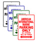 American International Marine Parking Only All Others Will Be Towed Sea Ocean Beach Lake Boat Aluminum Metal Sign Plate