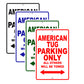 American Tug Parking Only All Others Will Be Towed Sea Ocean Beach Lake Boat Aluminum Metal Sign Plate
