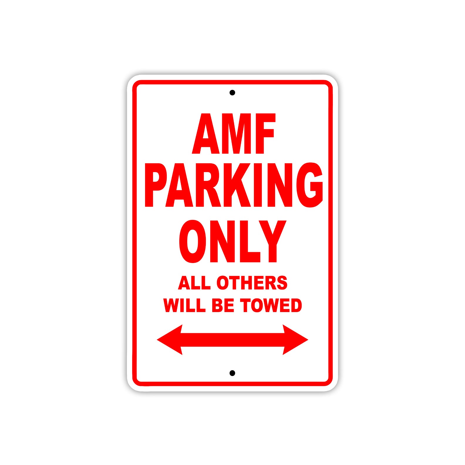 AMF Parking Only All Others Will Be Towed Sea Ocean Beach Lake Boat Aluminum Metal Sign Plate
