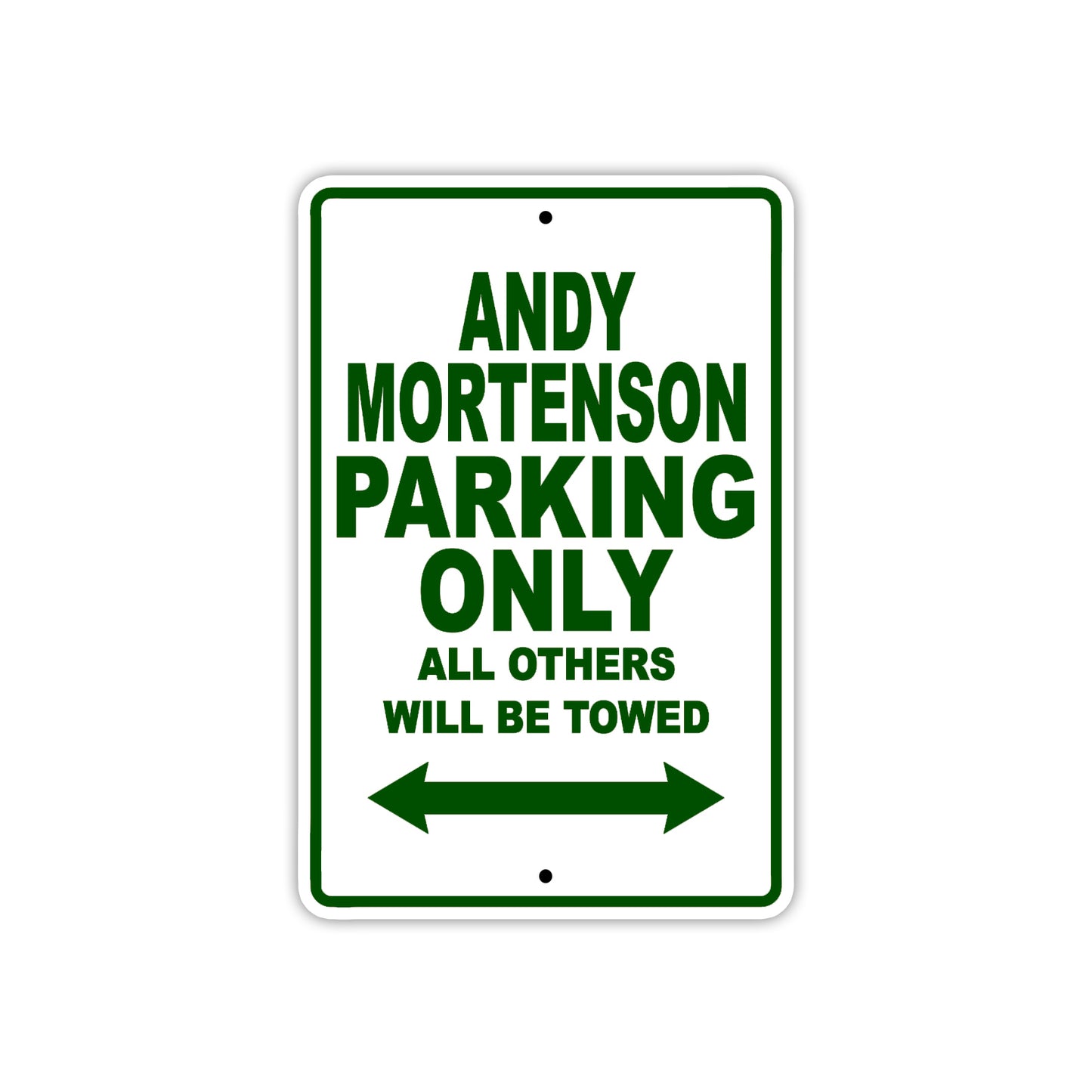 Andy Mortenson Parking Only All Others Will Be Towed Sea Ocean Beach Lake Boat Aluminum Metal Sign Plate