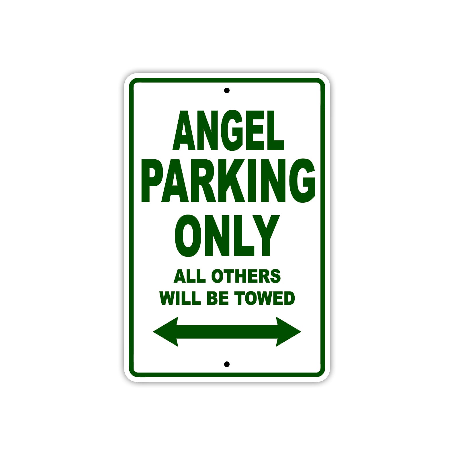 Angel Parking Only All Others Will Be Towed Sea Ocean Beach Lake Boat Aluminum Metal Sign Plate