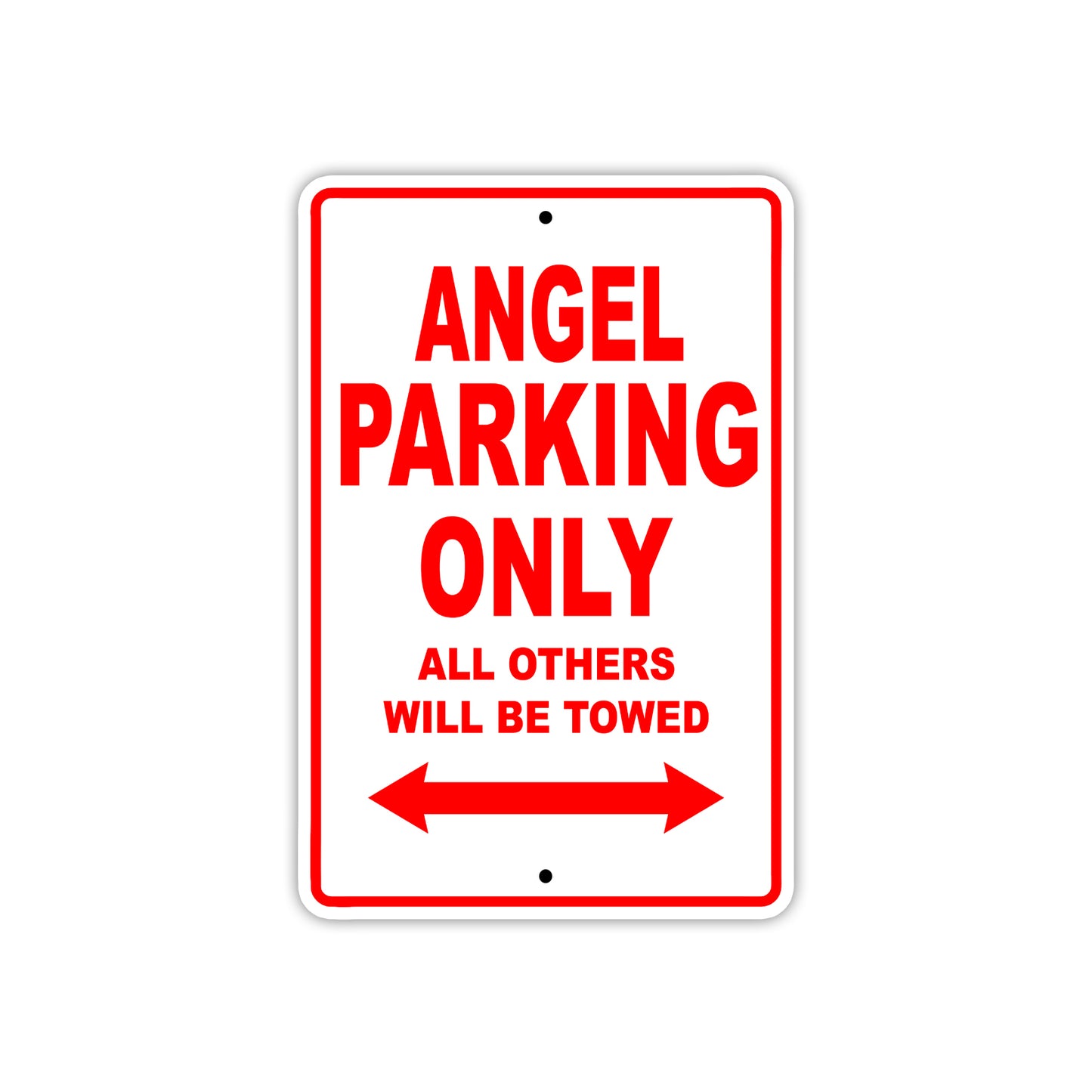 Angel Parking Only All Others Will Be Towed Sea Ocean Beach Lake Boat Aluminum Metal Sign Plate