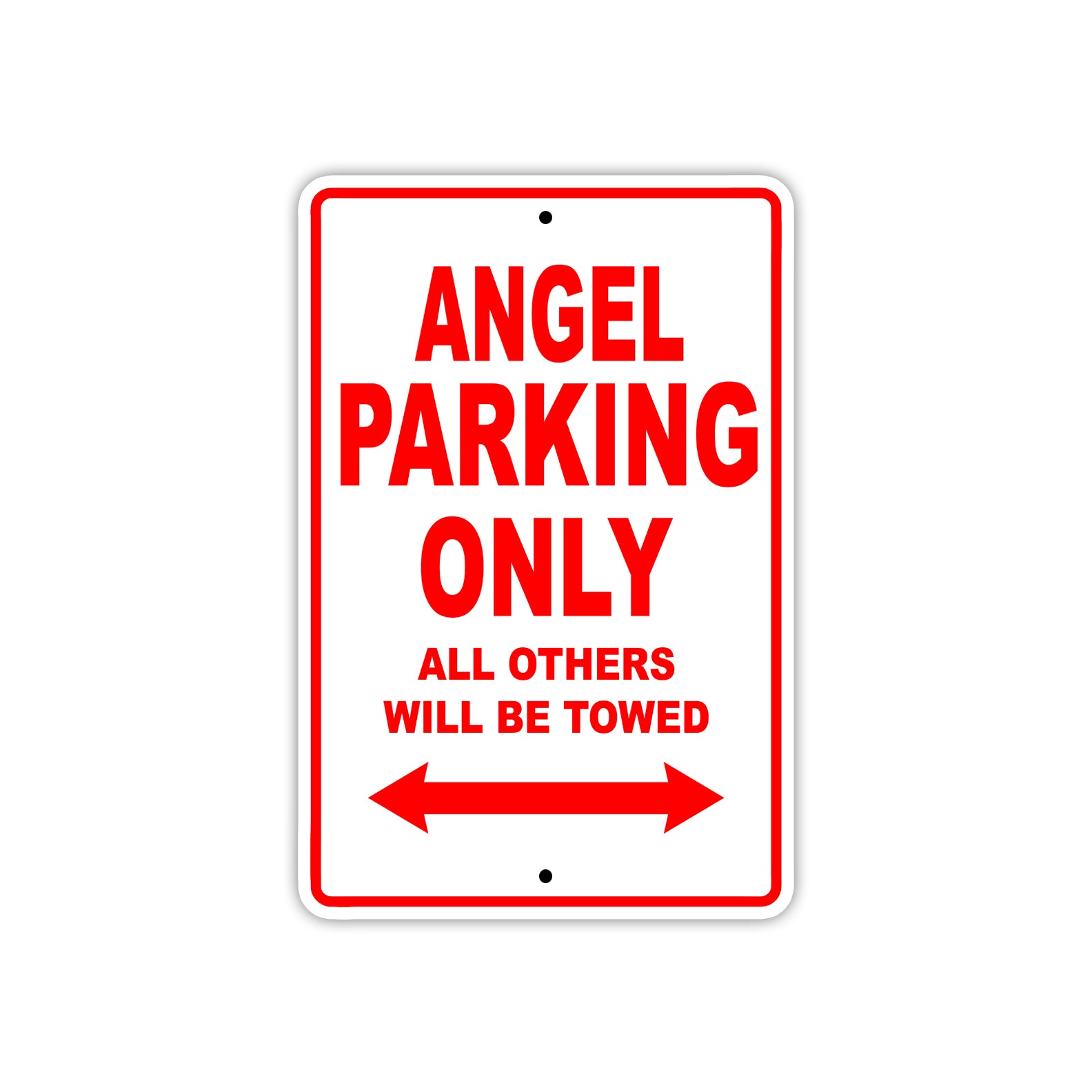 Angel Parking Only All Others Will Be Towed Sea Ocean Beach Lake Boat Aluminum Metal Sign Plate