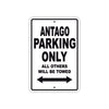 Antago Parking Only All Others Will Be Towed Sea Ocean Beach Lake Boat Aluminum Metal Sign Plate