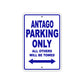 Antago Parking Only All Others Will Be Towed Sea Ocean Beach Lake Boat Aluminum Metal Sign Plate