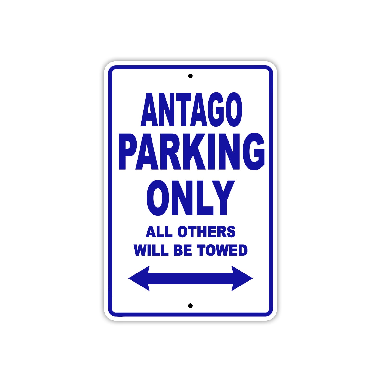 Antago Parking Only All Others Will Be Towed Sea Ocean Beach Lake Boat Aluminum Metal Sign Plate