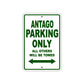 Antago Parking Only All Others Will Be Towed Sea Ocean Beach Lake Boat Aluminum Metal Sign Plate