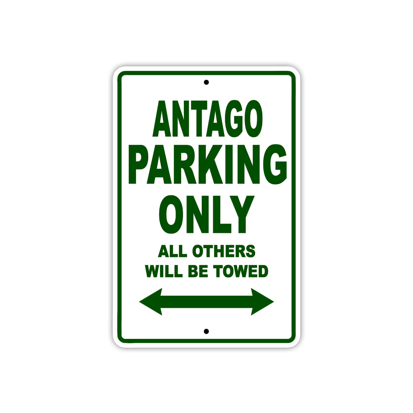 Antago Parking Only All Others Will Be Towed Sea Ocean Beach Lake Boat Aluminum Metal Sign Plate