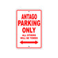 Antago Parking Only All Others Will Be Towed Sea Ocean Beach Lake Boat Aluminum Metal Sign Plate
