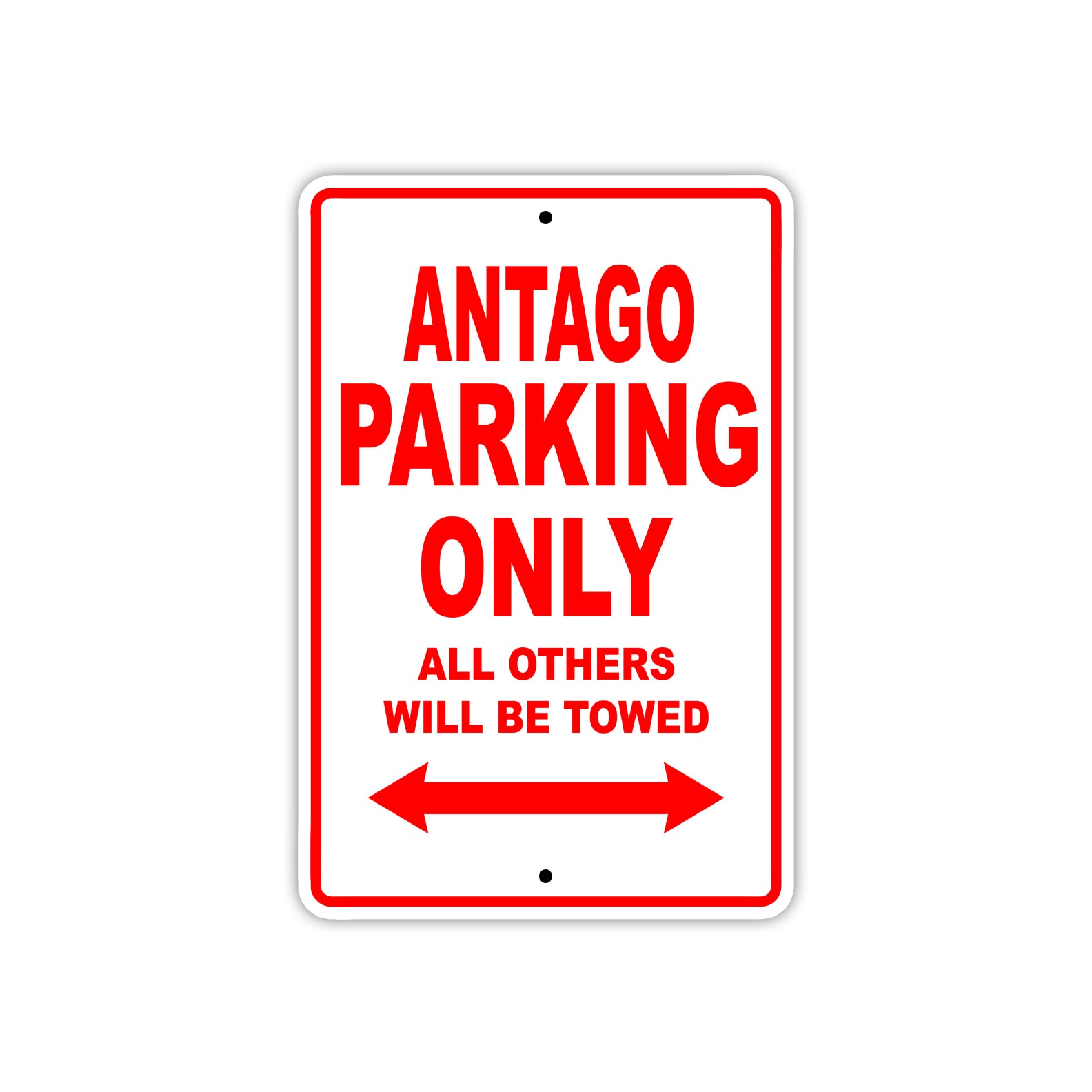 Antago Parking Only All Others Will Be Towed Sea Ocean Beach Lake Boat Aluminum Metal Sign Plate