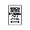 Anthony Hughes Parking Only All Others Will Be Towed Sea Ocean Beach Lake Boat Aluminum Metal Sign Plate