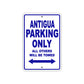 Antigua Parking Only All Others Will Be Towed Sea Ocean Beach Lake Boat Aluminum Metal Sign Plate