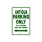 Antigua Parking Only All Others Will Be Towed Sea Ocean Beach Lake Boat Aluminum Metal Sign Plate