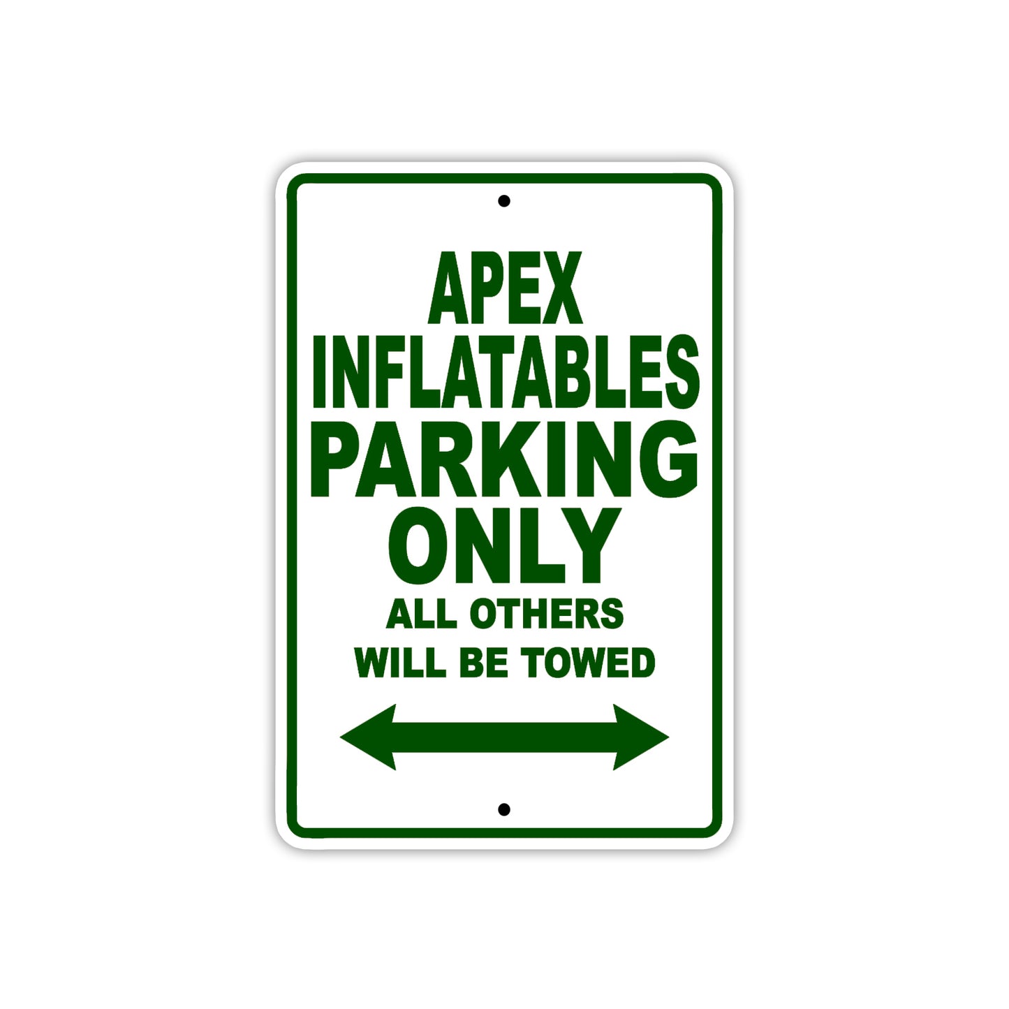 Apex Inflatables Parking Only All Others Will Be Towed Sea Ocean Beach Lake Boat Aluminum Metal Sign Plate
