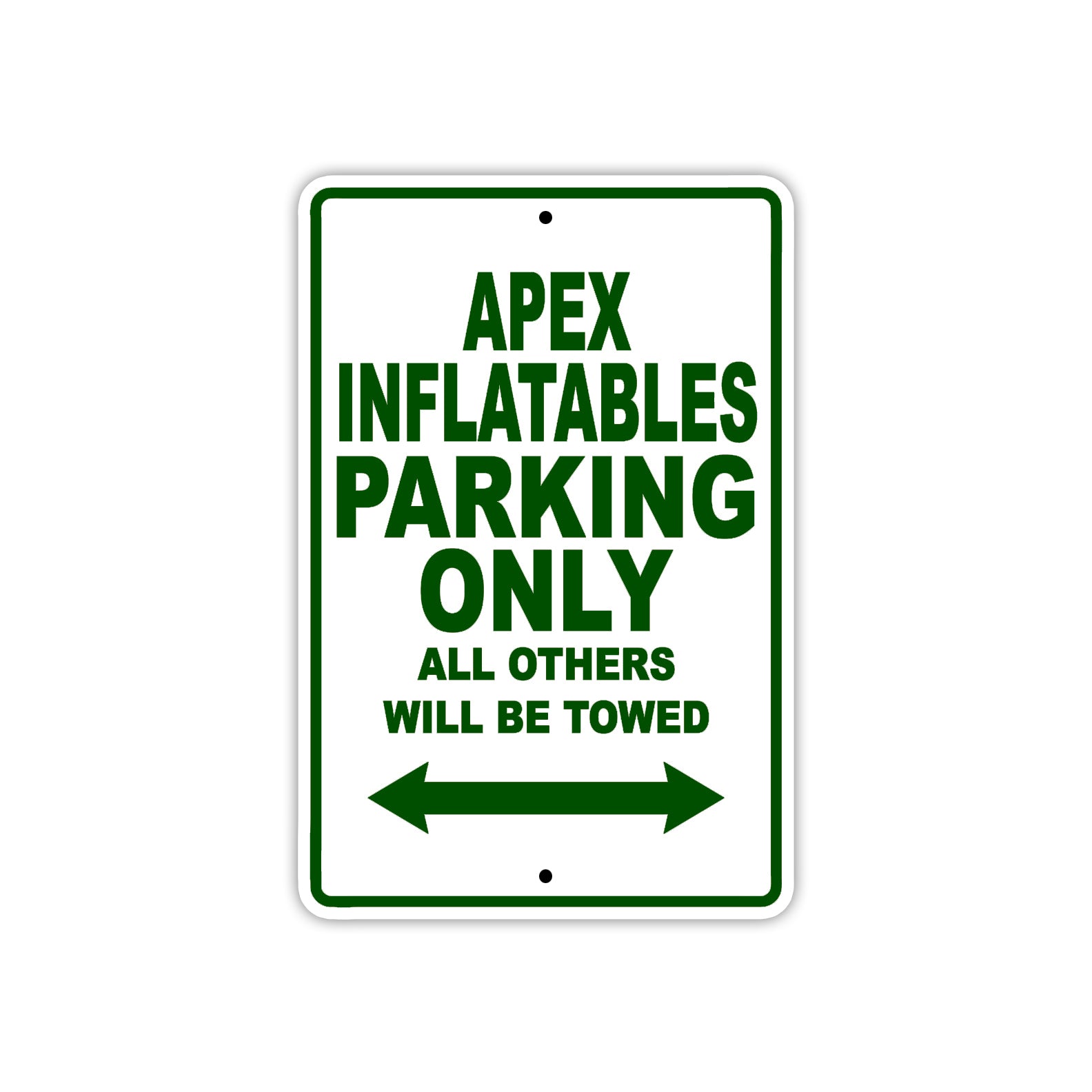 Apex Inflatables Parking Only All Others Will Be Towed Sea Ocean Beach Lake Boat Aluminum Metal Sign Plate