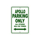 Apollo Parking Only All Others Will Be Towed Sea Ocean Beach Lake Boat Aluminum Metal Sign Plate