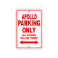 Apollo Parking Only All Others Will Be Towed Sea Ocean Beach Lake Boat Aluminum Metal Sign Plate