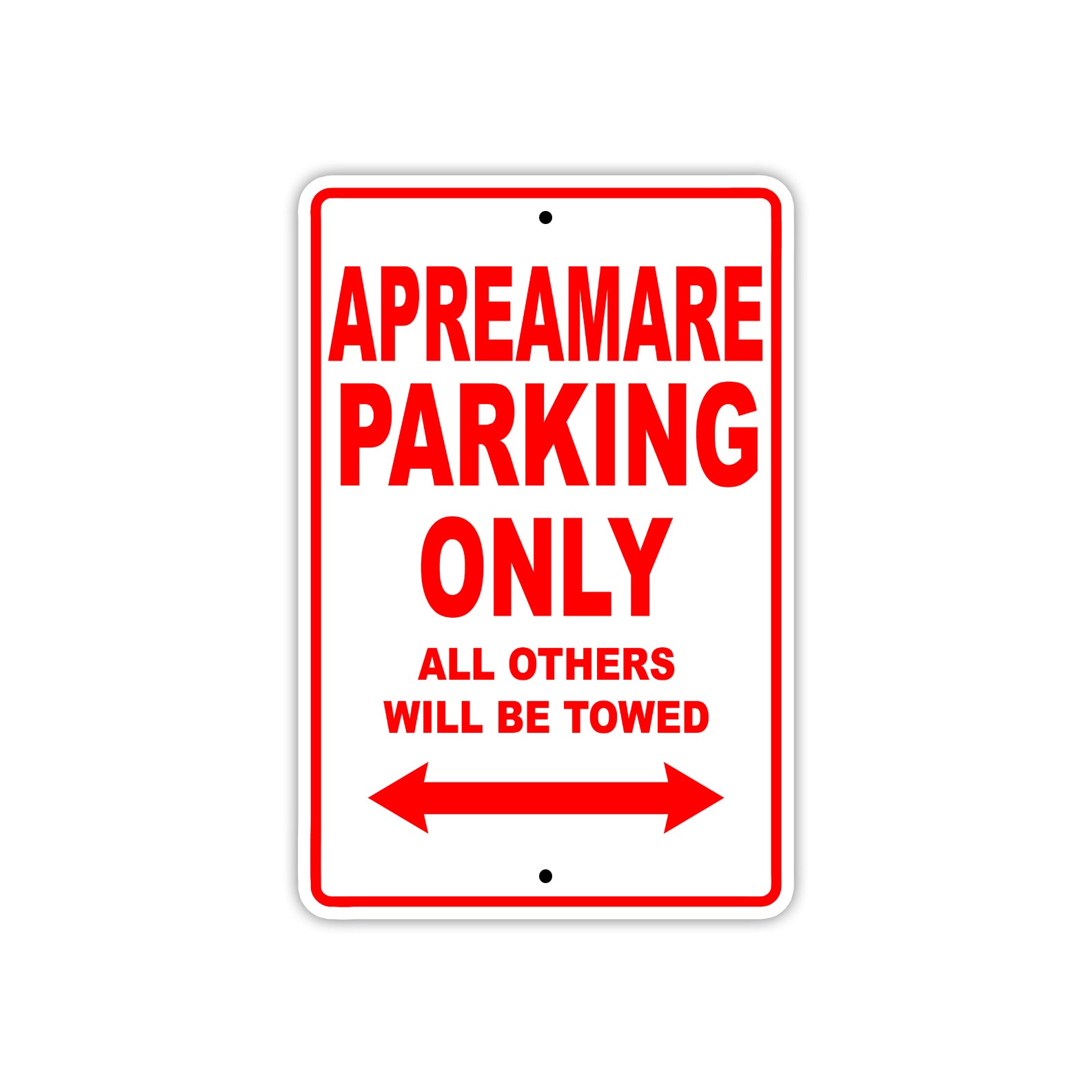 Apreamare Parking Only All Others Will Be Towed Sea Ocean Beach Lake Boat Aluminum Metal Sign Plate