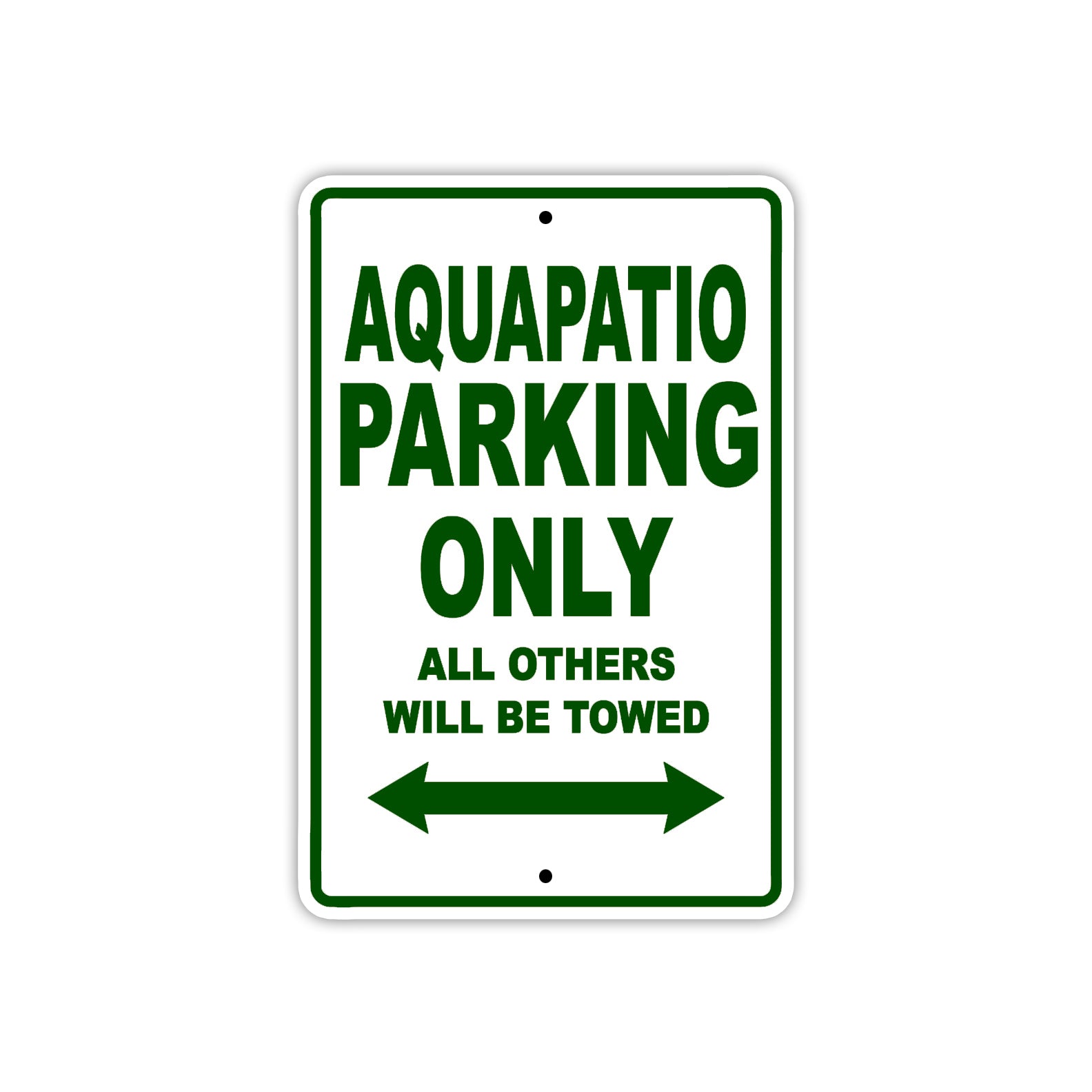Aquapatio Parking Only All Others Will Be Towed Sea Ocean Beach Lake Boat Aluminum Metal Sign Plate