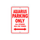 Aquarius Parking Only All Others Will Be Towed Sea Ocean Beach Lake Boat Aluminum Metal Sign Plate