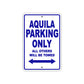 Aquila Parking Only All Others Will Be Towed Sea Ocean Beach Lake Boat Aluminum Metal Sign Plate
