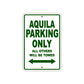 Aquila Parking Only All Others Will Be Towed Sea Ocean Beach Lake Boat Aluminum Metal Sign Plate