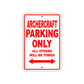 Archercraft Parking Only All Others Will Be Towed Sea Ocean Beach Lake Boat Aluminum Metal Sign Plate