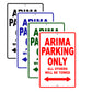 Arima Parking Only All Others Will Be Towed Sea Ocean Beach Lake Boat Aluminum Metal Sign Plate