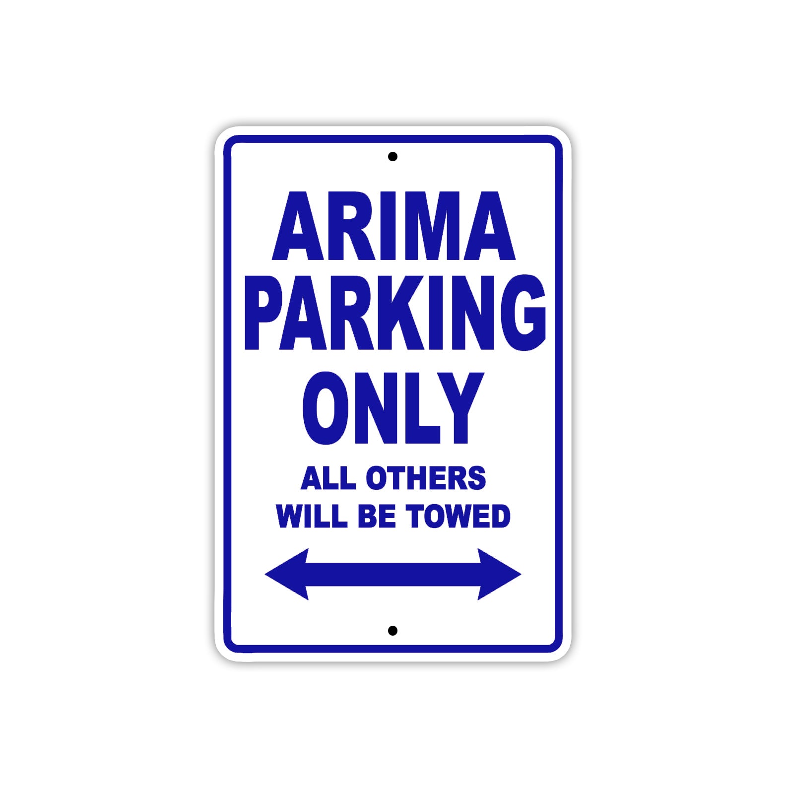 Arima Parking Only All Others Will Be Towed Sea Ocean Beach Lake Boat Aluminum Metal Sign Plate