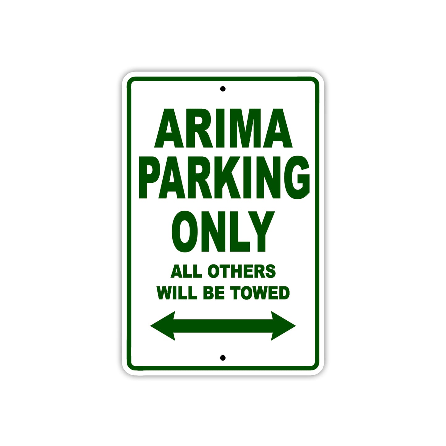 Arima Parking Only All Others Will Be Towed Sea Ocean Beach Lake Boat Aluminum Metal Sign Plate